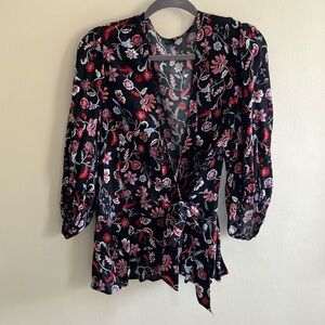Banana Republic Floral Wrap Top